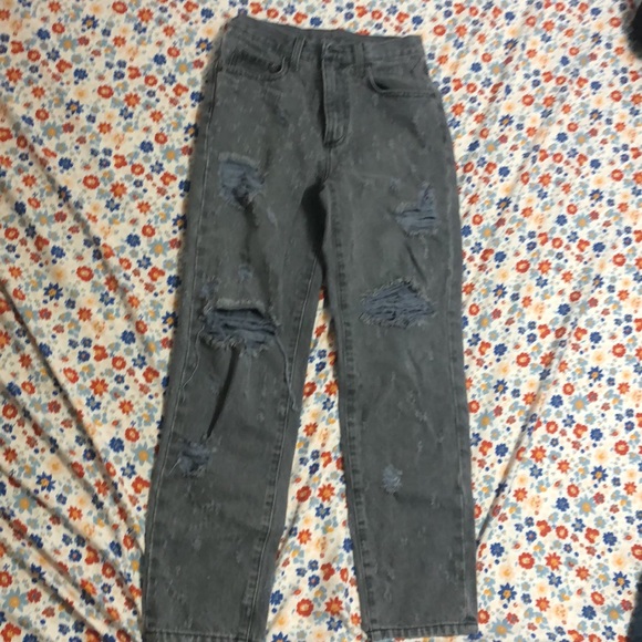 Gray Distressed Carmar Jeans - Picture 2 of 5
